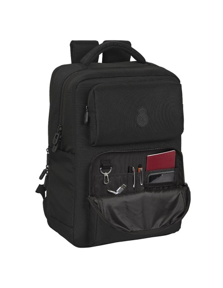 MOCHILA 2 BOLSILLOS PORTATIL 15,6''+USB REAL MADRID PREMI...