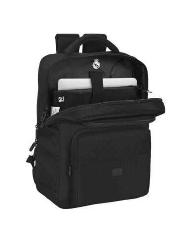 MOCHILA 2 BOLSILLOS PORTATIL 15,6''+USB REAL MADRID PREMI...