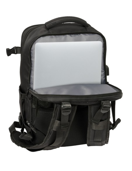 MOCHILA VIAJE CABINA PORTATIL 15,6'' REAL MADRID NEGRA Mo...