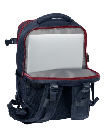 MOCHILA VIAJE CABINA PORTATIL 15,6'' F.C.BARCELONA AZUL M...