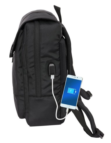 MOCHILA CON SOLAPA PORTATIL 13,3''+USB F.C.BARCELONA PREM...