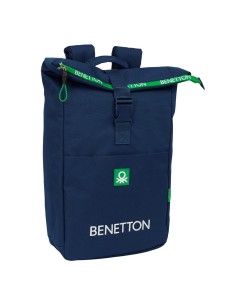 MOCHILA SOLAPA PARA PORTATIL 15,6'' BENETTON "GREEN" Nuev...