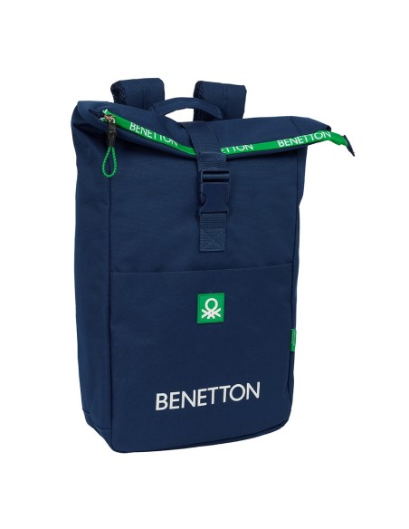 MOCHILA SOLAPA PARA PORTATIL 15,6'' BENETTON "GREEN" Nuev...