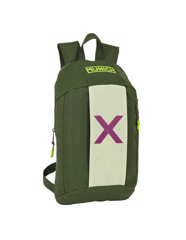 MINI MOCHILA CREMALLERA VERTICAL MUNICH "BRIGHT KHAKI" Mo...