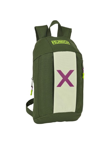 MINI MOCHILA CREMALLERA VERTICAL MUNICH "BRIGHT KHAKI" Mo...