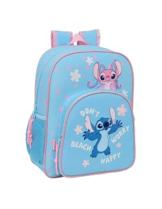 MOCHILA JUNIOR ADAPT.CARRO STITCH "HAPPY" Mochilas Escola...