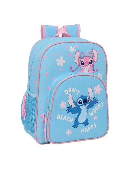 MOCHILA JUNIOR ADAPT.CARRO STITCH "HAPPY" Mochilas Escola...