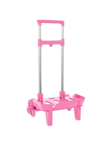 CARRO POR. PLE. TRIPLE RUEDA ROSA CLARO Carros Porta Moch...