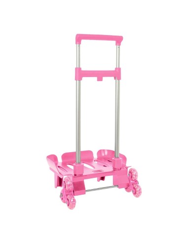 CARRO POR. PLE. TRIPLE RUEDA ROSA CLARO Carros Porta Moch...
