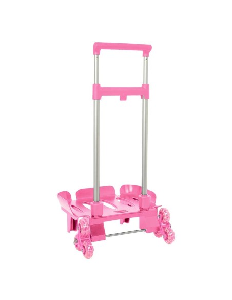 CARRO POR. PLE. TRIPLE RUEDA ROSA CLARO Carros Porta Moch...