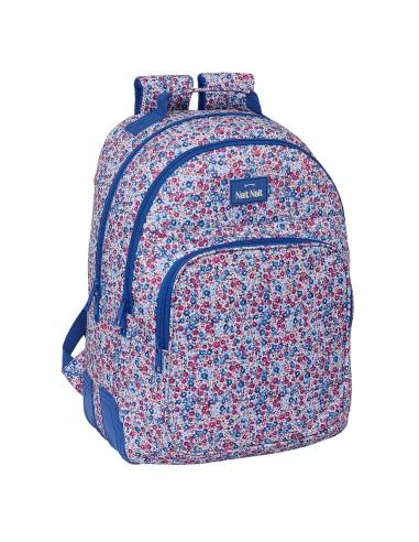 MOCHILA GRANDE "FLORES COIMBRA AZUL"