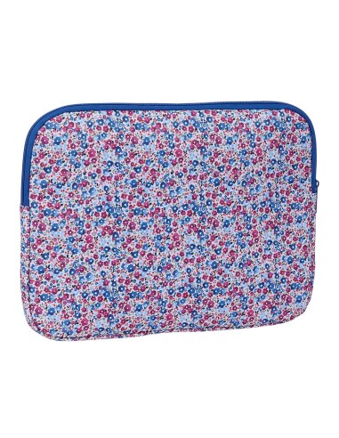 FUNDA PARA PORTATIL 14'' "FLORES COIMBRA AZUL" Mochilas-C...
