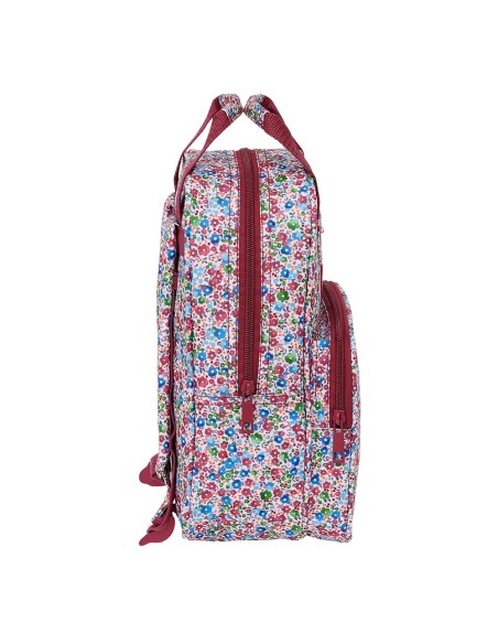 MOCHILA INFANTIL NAIT NAIT "FLORES COIMBRA BURDEOS" Mochi...