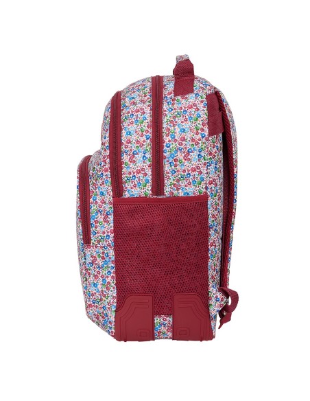 MOCHILA GRANDE "FLORES COIMBRA BURDEOS"