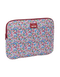 FUNDA PARA PORTATIL 14'' "FLORES COIMBRA BURDEOS" Mochila...