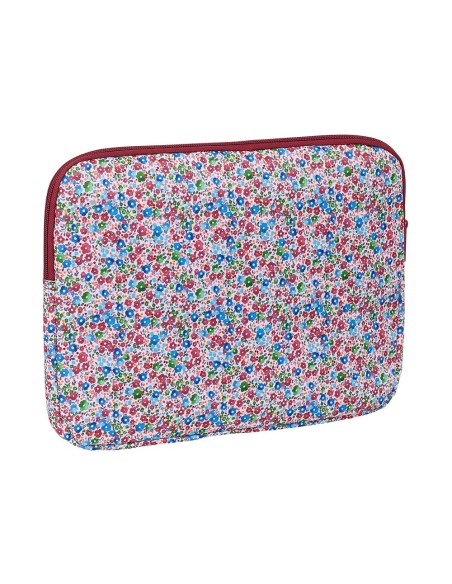 FUNDA PARA PORTATIL 14'' "FLORES COIMBRA BURDEOS" Mochila...