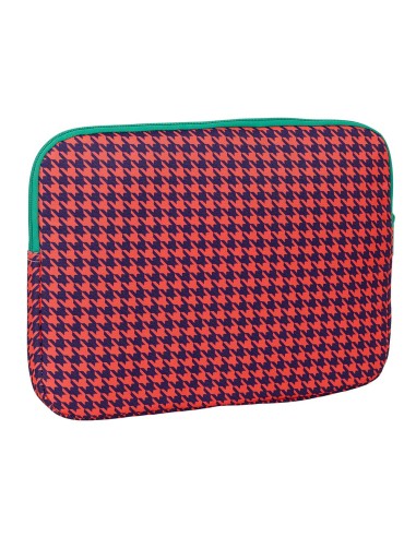 FUNDA PARA PORTATIL 14'' "PATA DE GALLO CORAL" Mochilas-C...