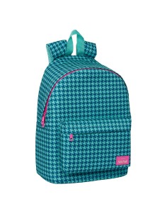 MOCHILA GRANDE ORDENADOR "PATA DE GALLO VERDE" Mochilas E...