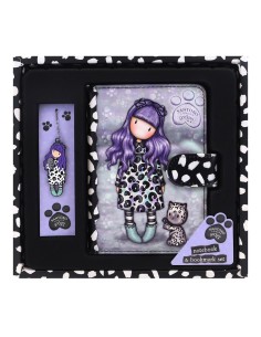 SET CUADERNO CON MARCAPAGINAS GORJUSS™ "SMITTEN KITTEN"