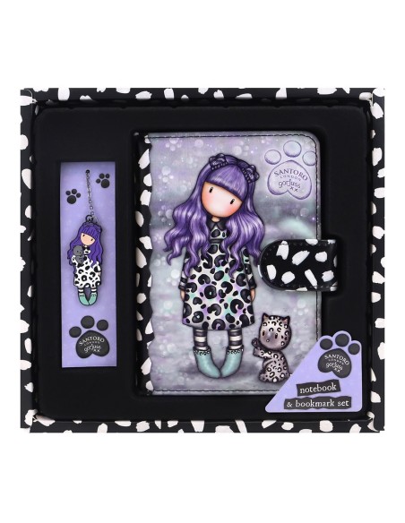 SET CUADERNO CON MARCAPAGINAS GORJUSS™ "SMITTEN KITTEN"