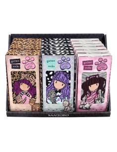 EXPOSITOR 18 PACKS DE CALCETINES GORJUSS™ "PURRRRRFECT LOVE"