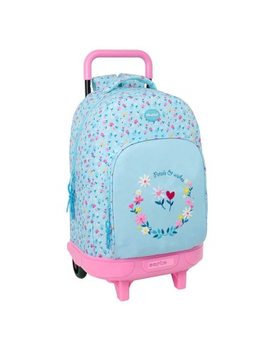 MOCHILA GDE. C/RUEDAS COMPACT EXT.SIMPLE BLACKFIT8 "PETALOS"