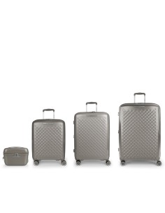 Set 3 Maletas C22-M-L + Neceser Gabol Queens Champagne Ju...