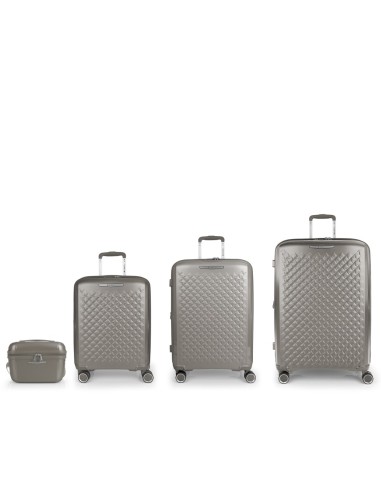 Set 3 Maletas C22-M-L + Neceser Gabol Queens Champagne Ju...