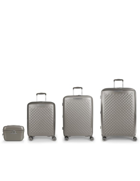Set 3 Maletas C22-M-L + Neceser Gabol Queens Champagne Ju...
