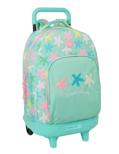 MOCHILA GDE. C/RUEDAS COMPACT EXT.SIMPLE SAFTA "ESTRELLAS"