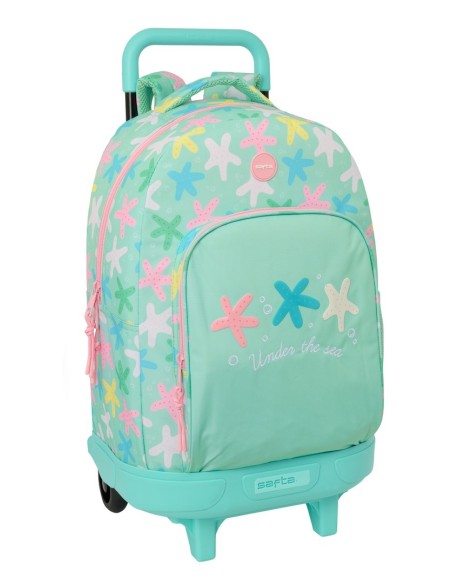 MOCHILA GDE. C/RUEDAS COMPACT EXT.SIMPLE SAFTA "ESTRELLAS"