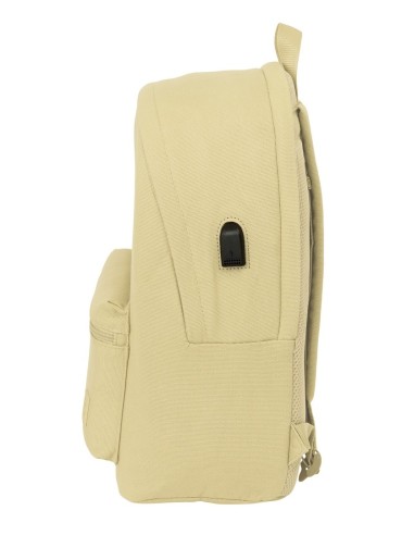 MOCHILA DOBLE PARA PORTATIL 15,6"+USB SAFTA BASIC "BEIGE"