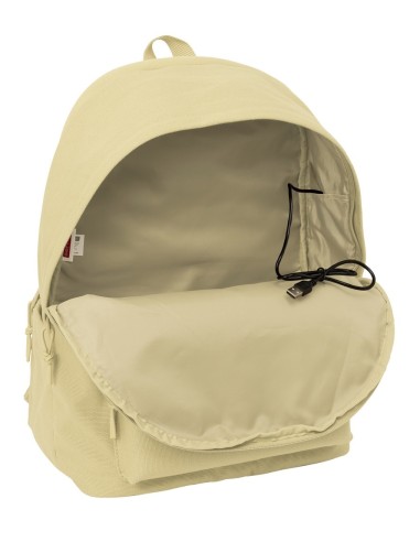 MOCHILA DOBLE PARA PORTATIL 15,6"+USB SAFTA BASIC "BEIGE"