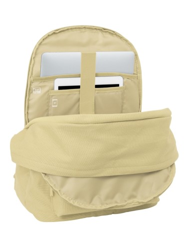 MOCHILA DOBLE PARA PORTATIL 15,6"+USB SAFTA BASIC "BEIGE"