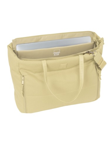BOLSO CON BOLSILLO PARA PORTATIL 14,1'' SAFTA BASIC "BEIGE"