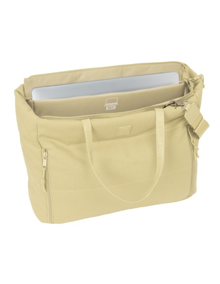 BOLSO CON BOLSILLO PARA PORTATIL 14,1'' SAFTA BASIC "BEIGE"