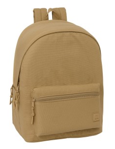 MOCHILA DOBLE PARA PORTATIL 15,6"+USB SAFTA BASIC "MARRON"