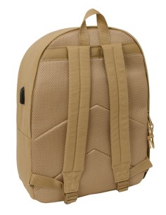 MOCHILA DOBLE PARA PORTATIL 15,6"+USB SAFTA BASIC "MARRON" 2