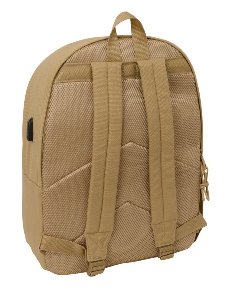 MOCHILA DOBLE PARA PORTATIL 15,6"+USB SAFTA BASIC "MARRON"