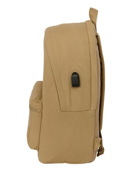 MOCHILA DOBLE PARA PORTATIL 15,6"+USB SAFTA BASIC "MARRON"