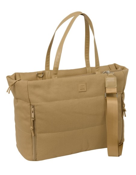 BOLSO CON BOLSILLO PARA PORTATIL 14,1'' SAFTA BASIC "MARRON"