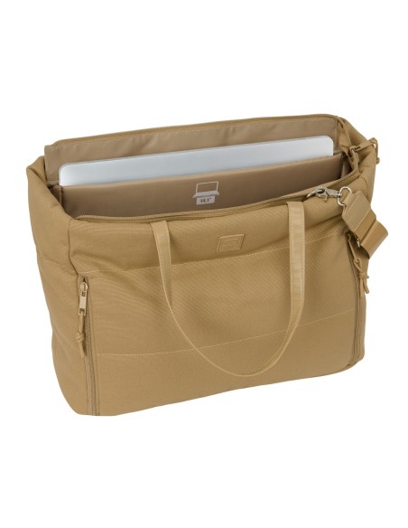BOLSO CON BOLSILLO PARA PORTATIL 14,1'' SAFTA BASIC "MARRON"
