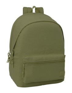 MOCHILA DOBLE PARA PORTATIL 15,6"+USB SAFTA BASIC "VERDE"