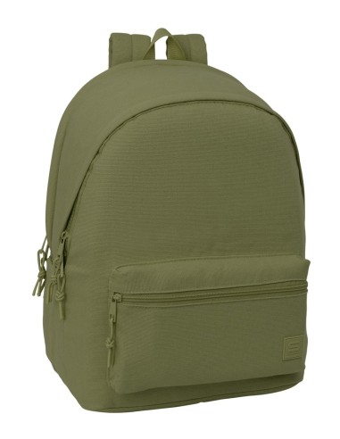 MOCHILA DOBLE PARA PORTATIL 15,6"+USB SAFTA BASIC "VERDE"