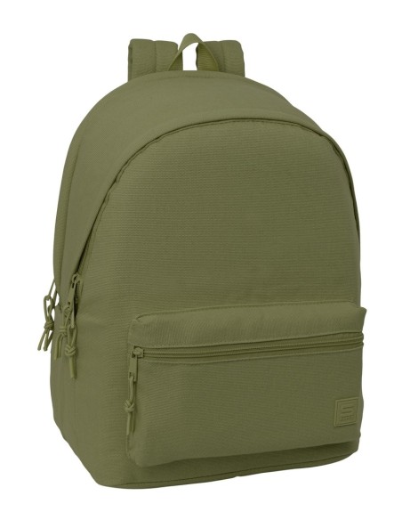 MOCHILA DOBLE PARA PORTATIL 15,6"+USB SAFTA BASIC "VERDE"