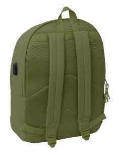 MOCHILA DOBLE PARA PORTATIL 15,6"+USB SAFTA BASIC "VERDE" 2