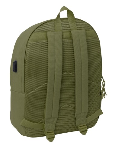 MOCHILA DOBLE PARA PORTATIL 15,6"+USB SAFTA BASIC "VERDE"