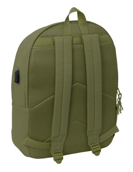 MOCHILA DOBLE PARA PORTATIL 15,6"+USB SAFTA BASIC "VERDE"
