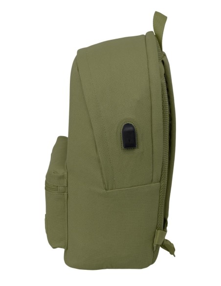 MOCHILA DOBLE PARA PORTATIL 15,6"+USB SAFTA BASIC "VERDE"