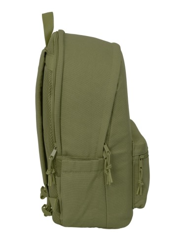 MOCHILA DOBLE PARA PORTATIL 15,6"+USB SAFTA BASIC "VERDE"